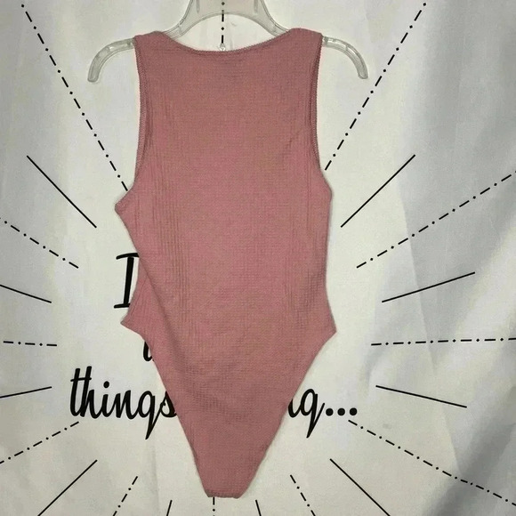 Wild Fable Waffle Tank Bodysuit  Mauve - Picture 5 of 5